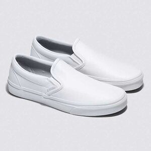 Vans Classic Slip-On  White Tumble Shoe Women 6.5, Men 5.0